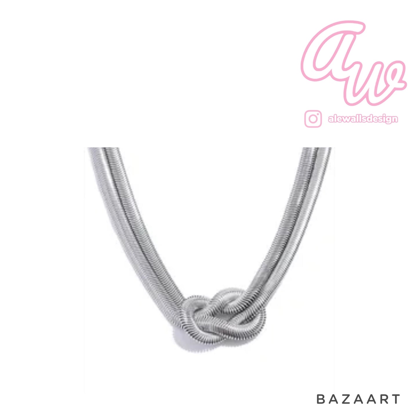 Silver Knot Necklace 💧