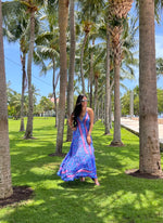 Load image into Gallery viewer, Blue and Pink Long Dress
