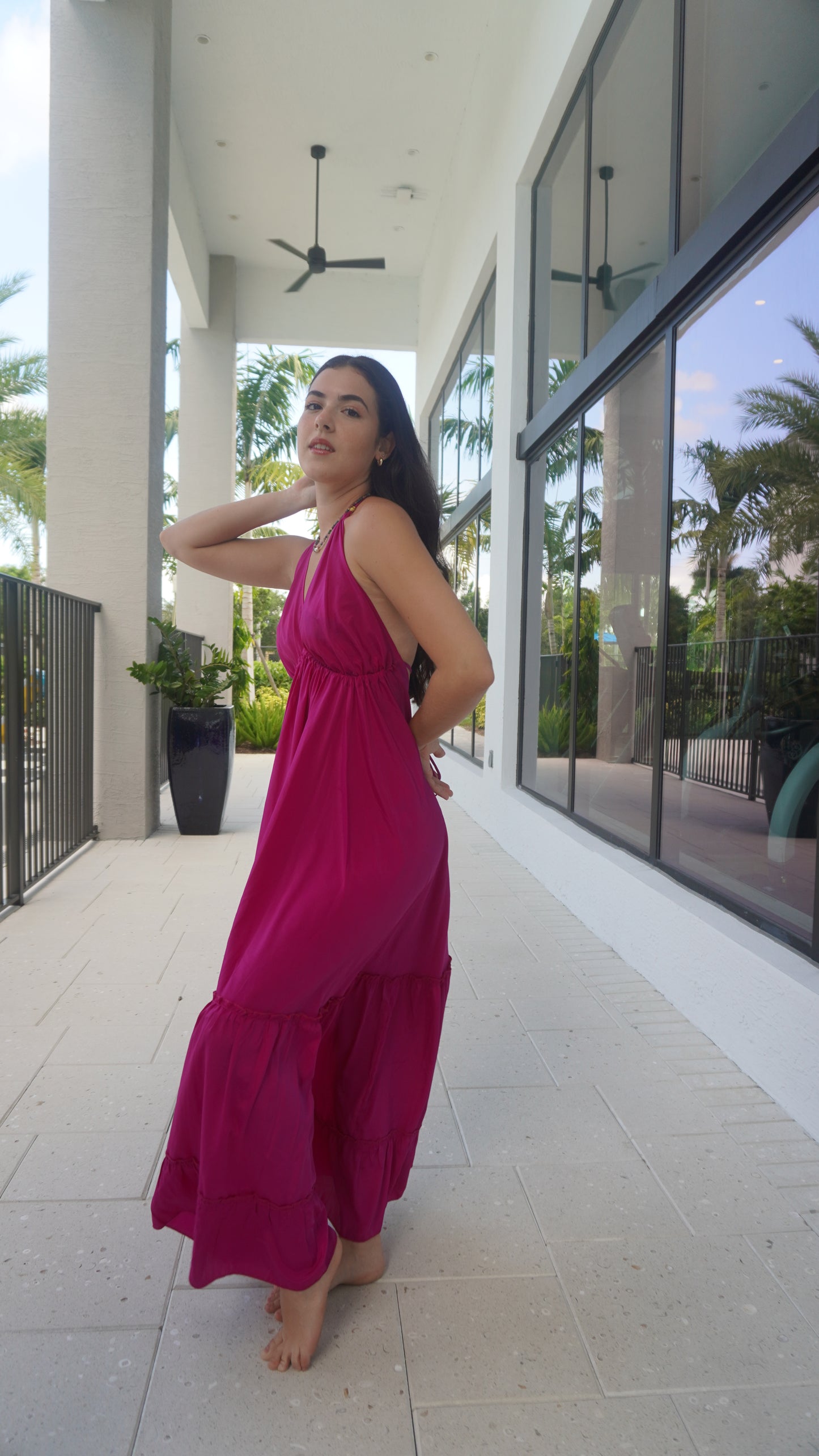 Magenta Maxi Dress