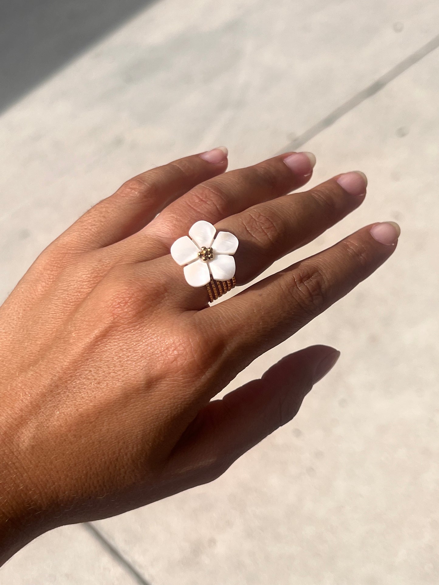 Pearl Flower ring 💧