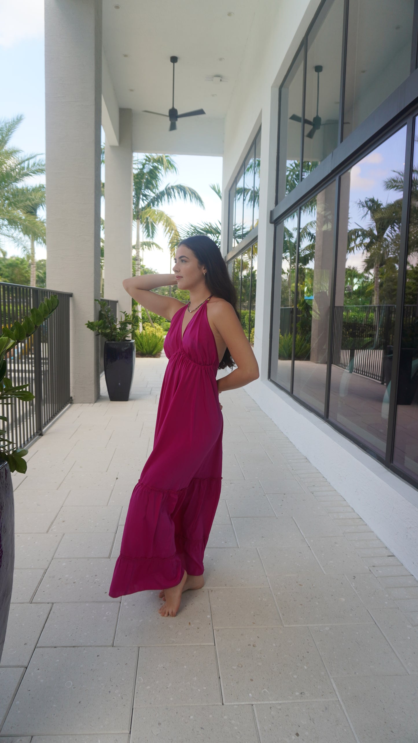 Magenta Maxi Dress