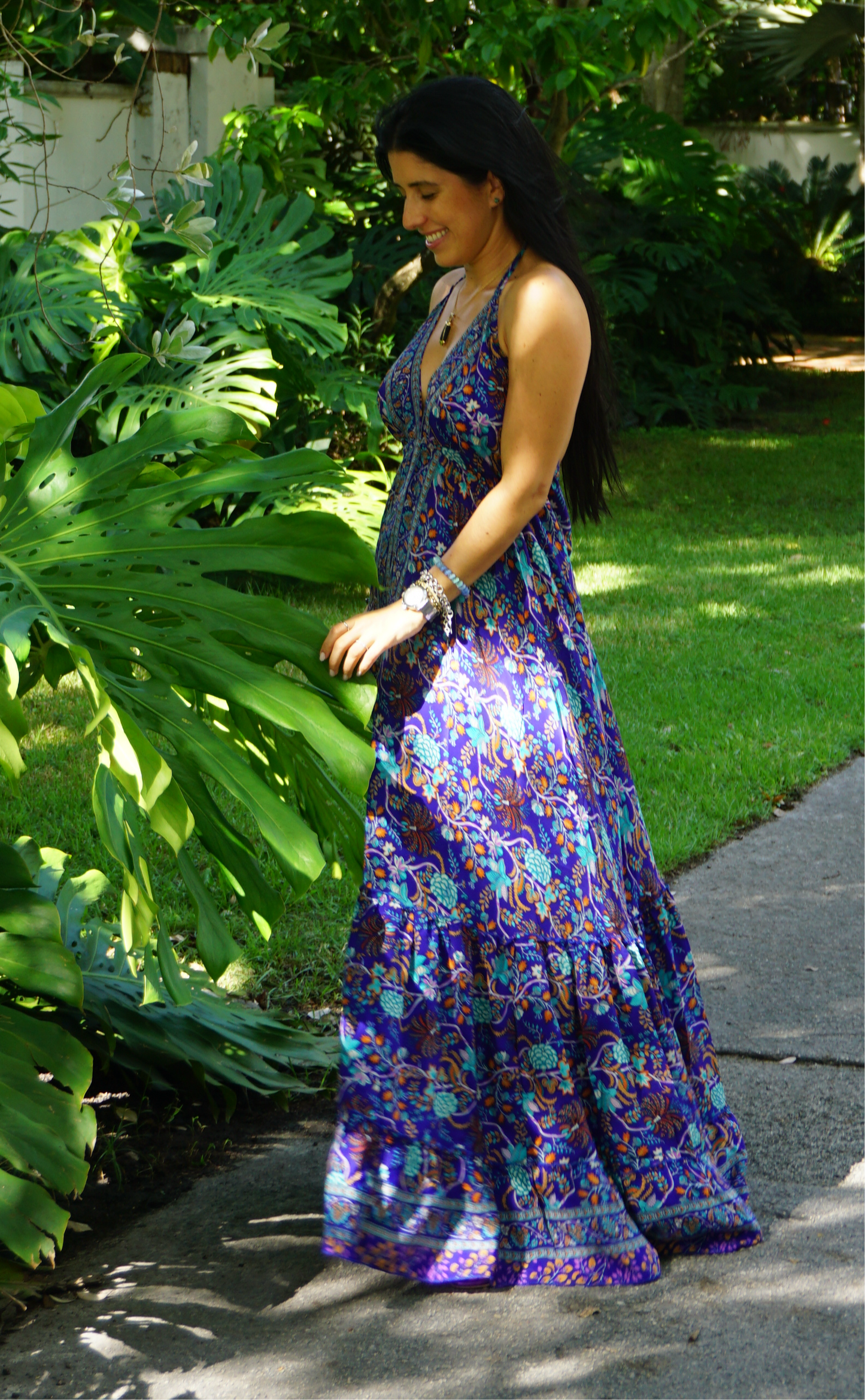 Blue Boho Maxi Dress