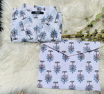 Load image into Gallery viewer, Blue Palm Tree Kimono
