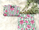 Load image into Gallery viewer, Pink Flowers and Green Kimono
